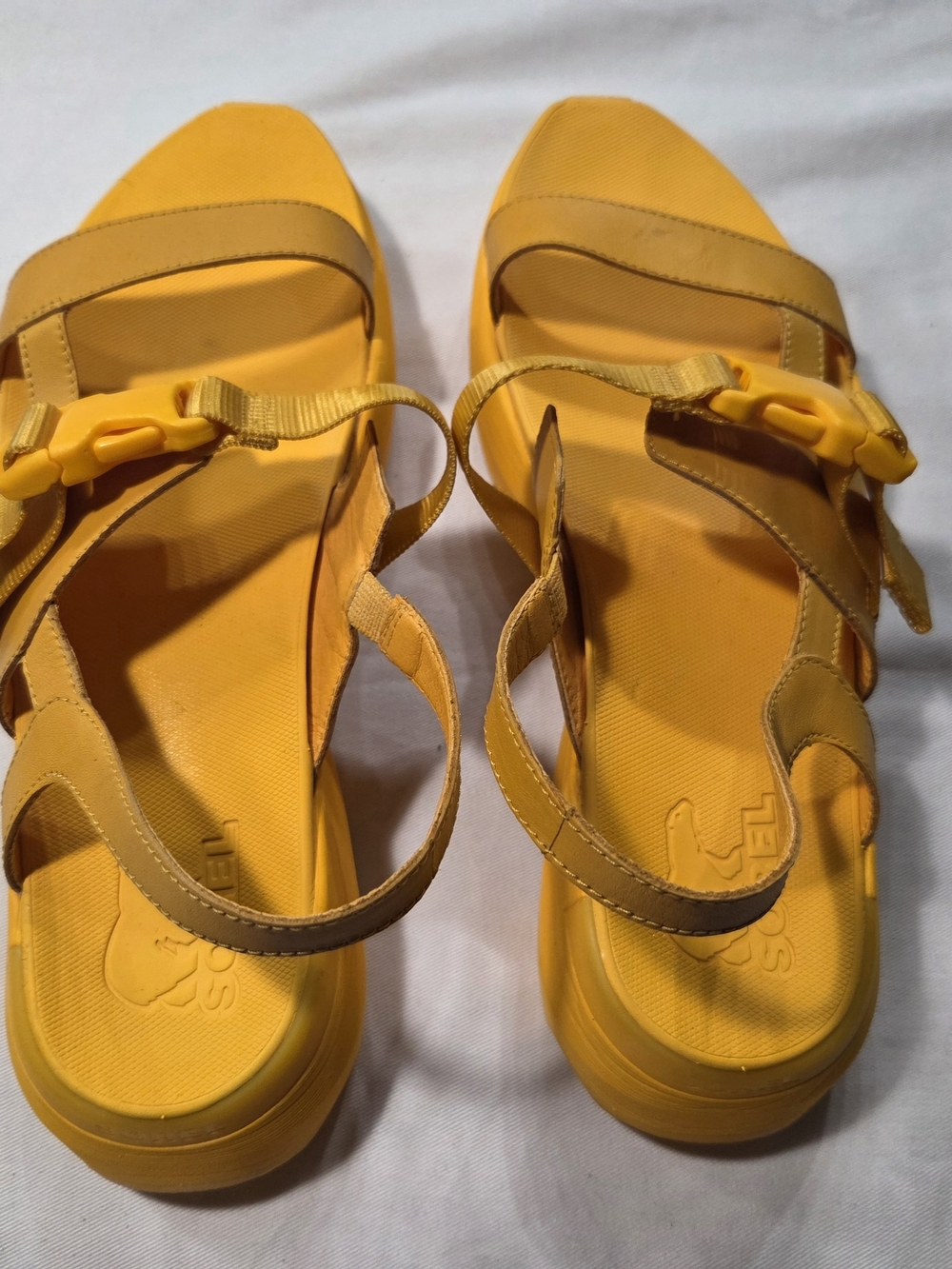Tangarine Sorel Strappy Platform Sandals